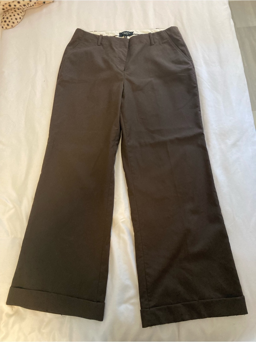Talbots Brown Straight-Leg Chinos